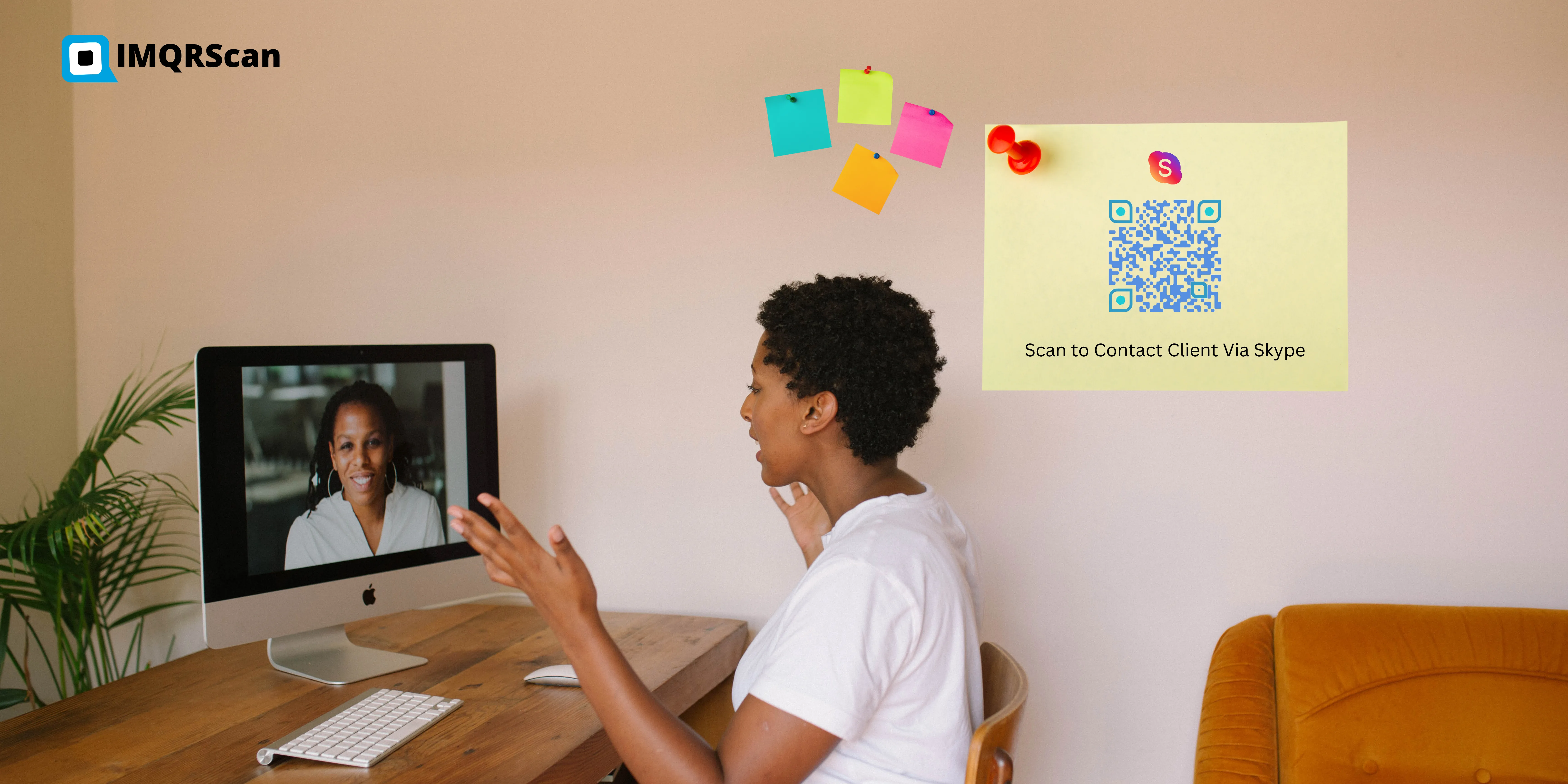 Instant Skype profile access via QR