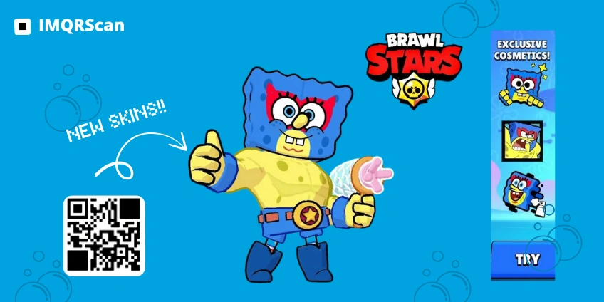 Spongebob themed Brawl Stars skin unlocked with QR code 2025