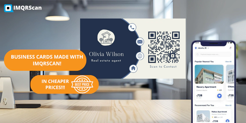 Create business cards with imqrscan in cheap prices