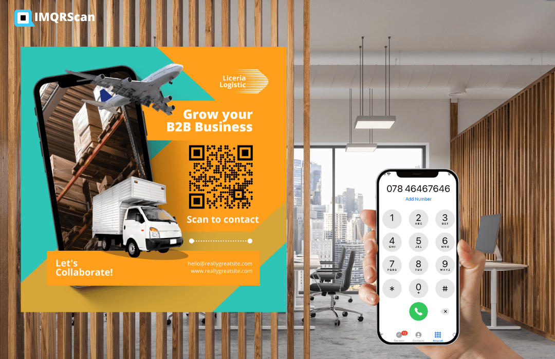 Customized QR code on product packaging for easy tracking