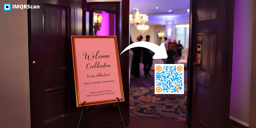 event qr code on welcome signs