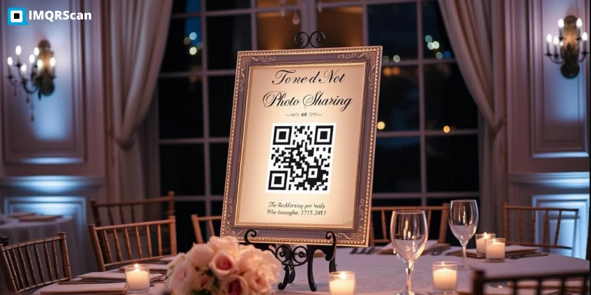 Photo QR code on Wedding Events