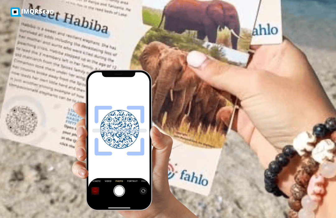 Wildlife conservationist scanning Fahlo QR bracelet