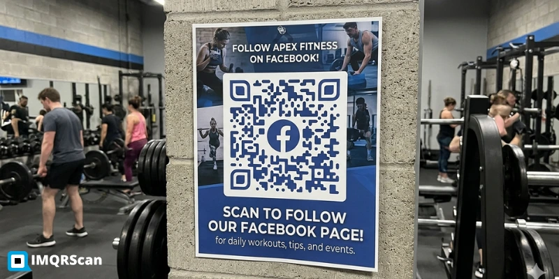 place Flyer with using QR codes in Gym &Fitness