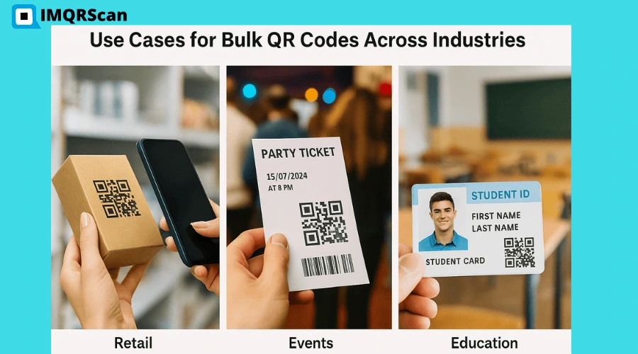 Use IMQRScan's Mass QR codes in different industries