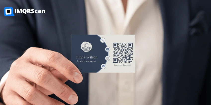  real estate business cards with QR code