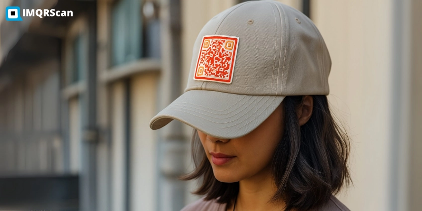 QR code patch on cap
