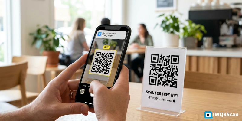 Scan WiFi QR Code on iPhone Android and Samsung