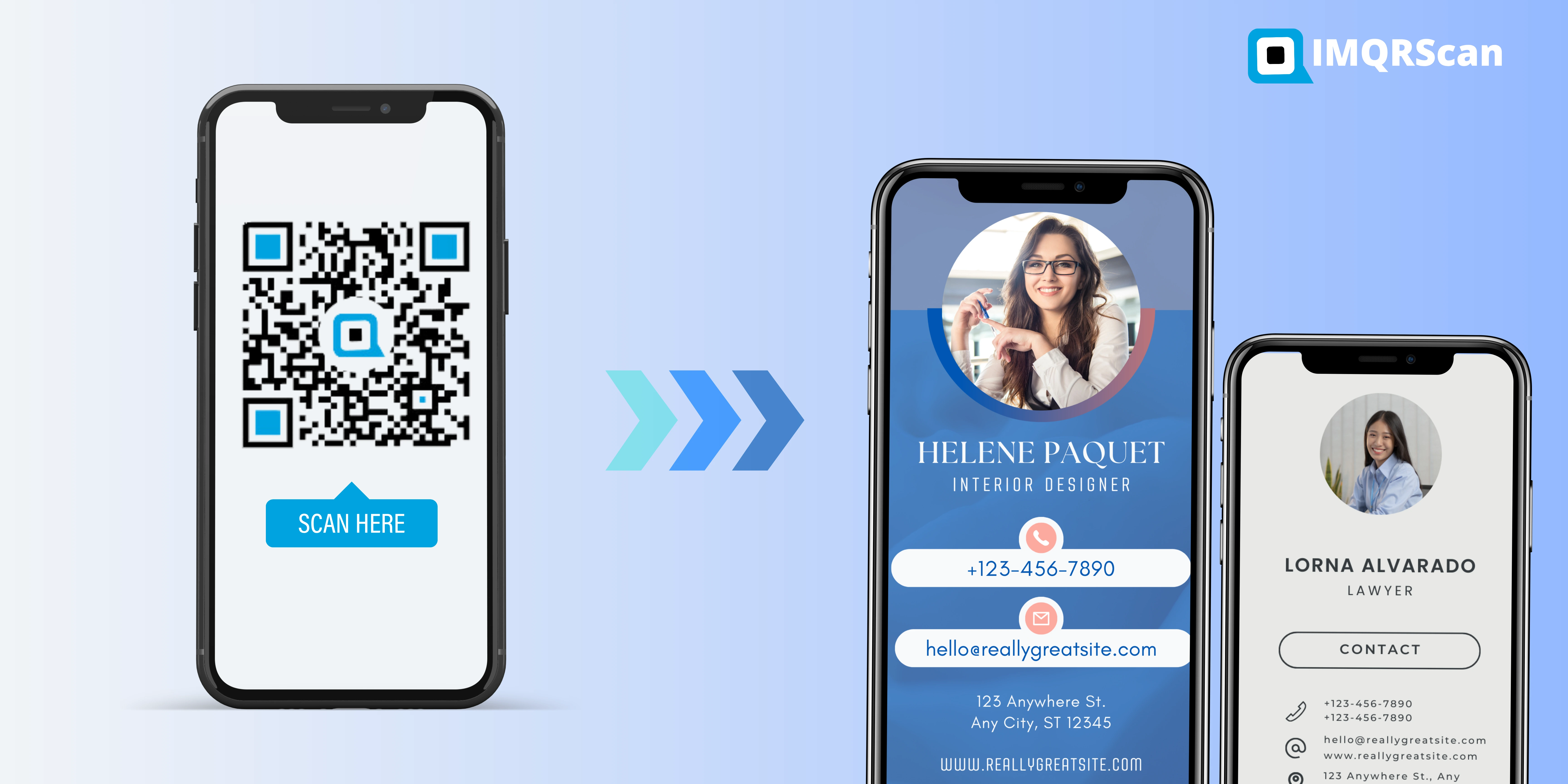 Digital business profile QR code