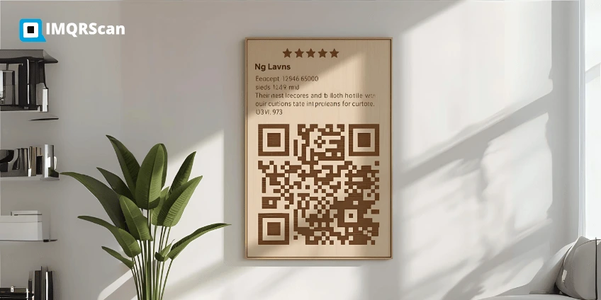 Custom Wooden QR codes for reviews and feedback