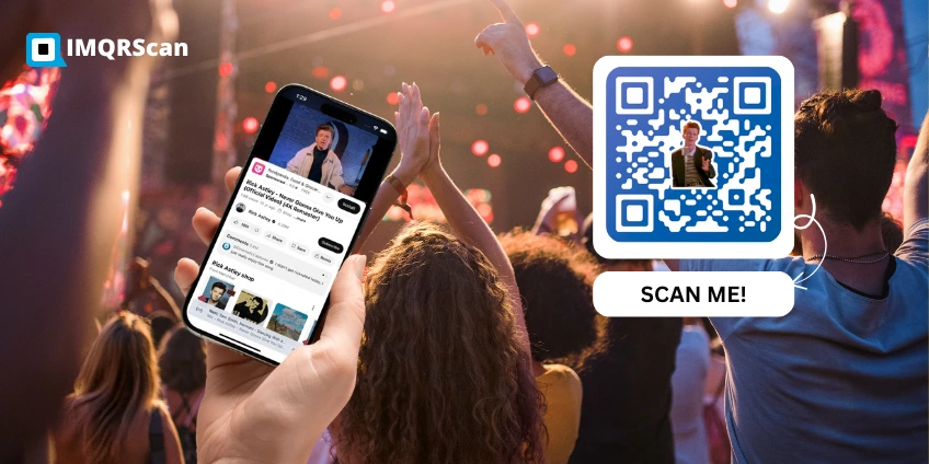 use of QR code Rick Roll in events