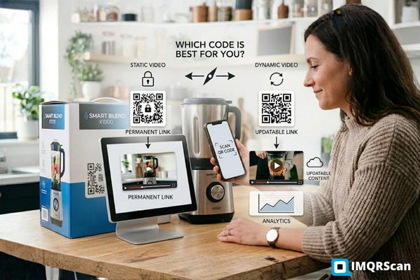 When to pick a static vs dynamic video QR code