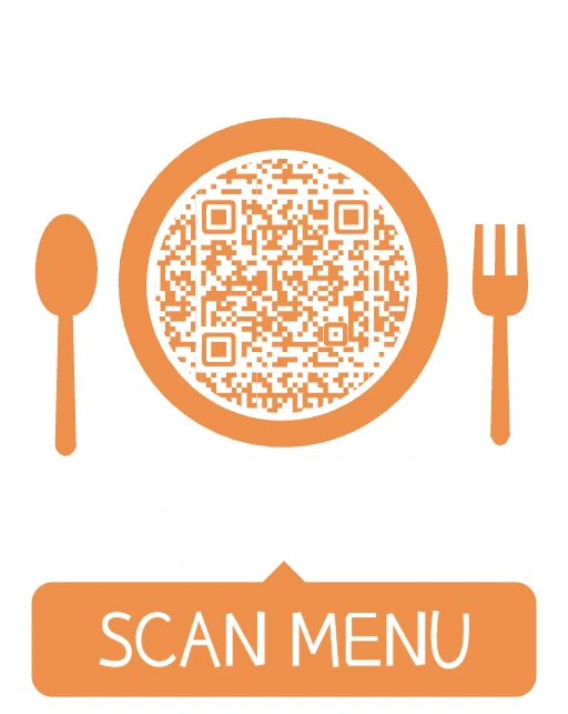 Scannable restaurant menu QR code example