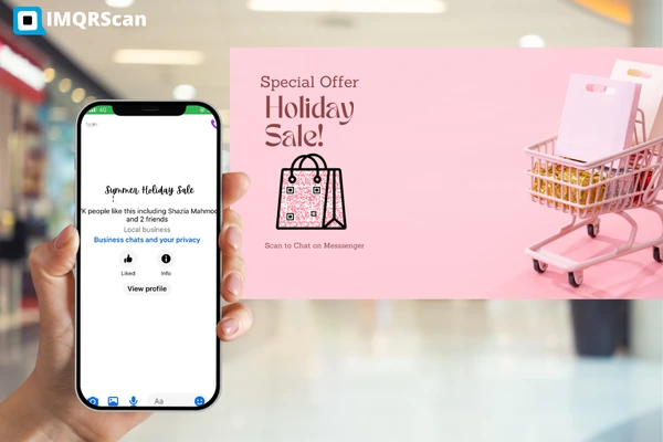 Free Facebook Messenger QR code generator preview in IMQRScan