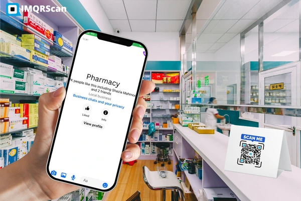 Facebook Messenger QR code that opens a chat link