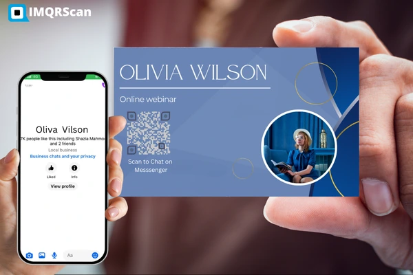 use qr code for facebook messenger on vcard