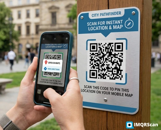 Scanning a location QR code on mobile