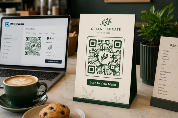 Branded QR code for restaurant menu
