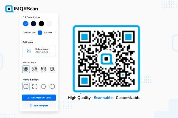 Custom QR code with logo and brand colors