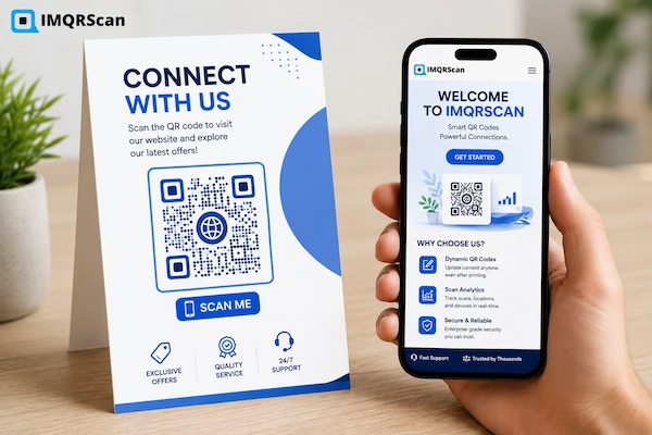 QR code sample SVG for a website link