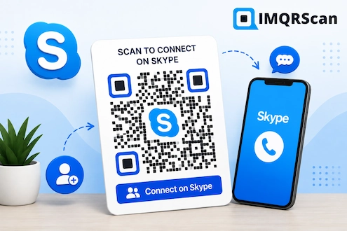 Example QR code for an existing Skype contact or meeting link