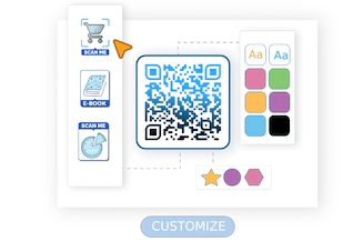 Branded QR code preview generated with IMQRScan