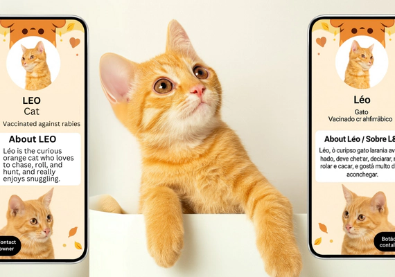 pet qr code in multilanguage