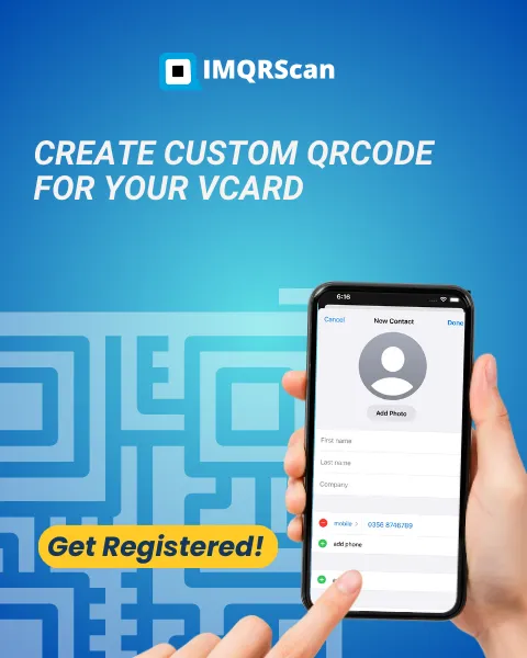 create vcard QR CODE