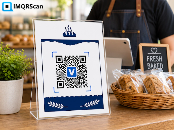 Real example of a custom Venmo QR code sign for a verified business profile